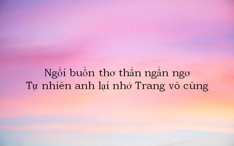 Thả thính tên Trang ngắn gọn