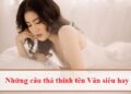 Những bài thơ 2 câu thả thính tên Vân