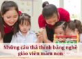 Những câu thả thính bằng nghề giáo viên mầm non
